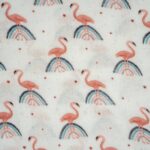 Stoffmuster-FlamingoundRegenbögen-Musselin